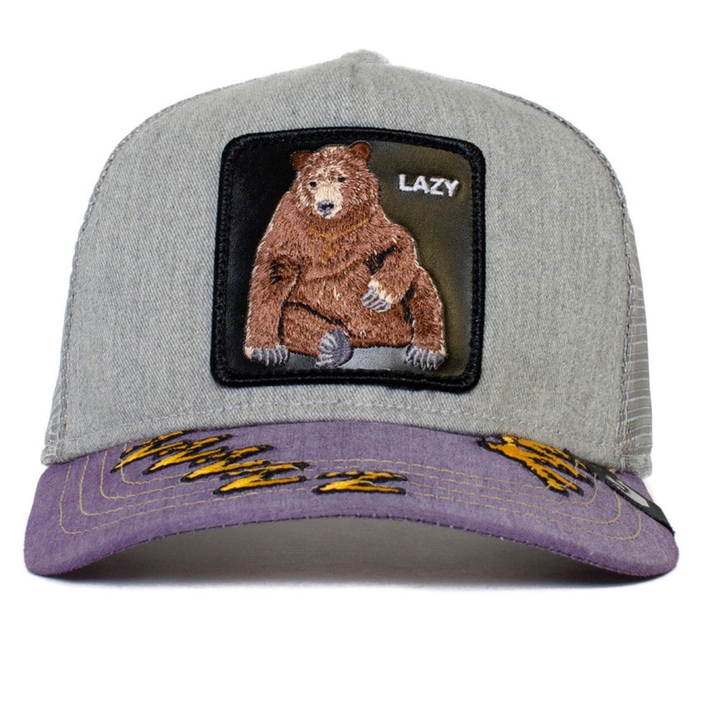 NIB Limited Edition Goorin Brothers “Meh” Lazy Bear Trucker Hat